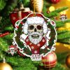 Santa Claus Skull Wearing Scarf Christmas Ornament