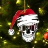 Skull In Glasses Christmas Ornament
