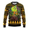 Boston Bruins Grinch Hug Ugly Christmas Sweater, Grinch Xmas Sweater