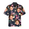 Pattern Floral Flamingo Pattern Custom Hawaiian Shirt, Personalized Hawaiian Shirts