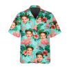 Flamingo Pattern Personalized Hawaiian Shirt, Custom Hawaiian Shirts With Face