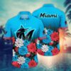 Miami Marlins MLB Flower Aloha Hawaiian Shirt 15, MLB Hawaiian Shirt