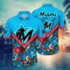 Miami Marlins MLB Flower Aloha Hawaiian Shirt 8, MLB Hawaiian Shirt