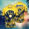 Milwaukee Brewers MLB Flower Aloha Hawaiian Shirt 8, MLB Hawaiian Shirt