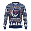 Minnesota Twins Grateful Dead Ugly Christmas Sweater, MLB Christmas Sweater