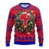 Philadelphia Phillies Santa Hat Ugly Christmas Sweater, MLB Christmas Sweater