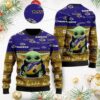 Baby Yoda Baltimore Ravens Ugly Christmas Sweater, NFL Christmas Sweater