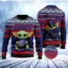 Baby Yoda New York Giants Ugly Christmas Sweater, NFL Christmas Sweater
