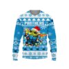 Carolina Panthers Baby Yoda Star Wars Ugly Christmas Sweater, NFL Christmas Sweater