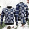 Dallas Cowboys Logo Checkered Flannel Ugly Christmas Sweater, NFL Christmas Sweater