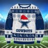 Dallas Cowboys Santa Hat Ugly Christmas Sweater, NFL Christmas Sweater