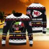 Kansas City Chiefs Grinch Hand Personalized Ugly Christmas Sweater, NFL Christmas Sweater