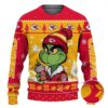 Kansas City Chiefs The Grinch Drink Coffee Ugly Christmas Sweater, NFL Christmas Sweater