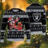 Las Vegas Raiders Santa Claus Dabbing Ugly Christmas Sweater, NFL Christmas Sweater