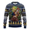 Los Angeles Rams Groot Hug Ugly Sweater Christmas, NFL Christmas Sweater