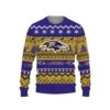 Merry Christmas Snow Pattern Funny Cute Baltimore Ravens Ugly Christmas Sweater, NFL Christmas Sweater