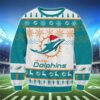Miami Dolphins Santa Hat Ugly Christmas Sweater, NFL Christmas Sweater
