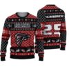 Personalized Atlanta Falcons Football Ugly Christmas Sweater, NFL Christmas Sweater