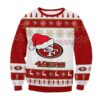 San Francisco 49ers Big Logo Santa Hat Nfl Ugly Christmas Sweater, NFL Christmas Sweater