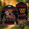Washington Commanders Santa Claus Dabbing Ugly Christmas Sweater, NFL Christmas Sweater