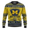 Michigan Wolverines Football Team Custom Ugly Christmas Sweater, NCAA Christmas Sweater