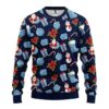 North Carolina Tar Heels Santa Claus Snowman Ugly Christmas Sweater, NCAA Christmas Sweater