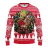 Ohio State Buckeyes Groot Hug Ugly Christmas Sweater, NCAA Christmas Sweater