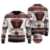 Texas A&M Aggies Football Team Personalized Ugly Christmas Sweater, NCAA Christmas Sweater