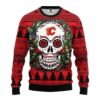 Calgary Flames Skull Flower Ugly Christmas Sweater, NHL Christmas Sweater