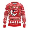 Carolina Hurricanes Grateful Dead Ugly Christmas Sweater, NHL Christmas Sweater