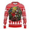 Chicago Blackhawks Groot Hug Ugly Christmas Sweater, NHL Christmas Sweater