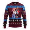 Colorado Avalanche Hohoho Ugly Christmas Sweater, NHL Christmas Sweater