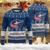 Columbus Blue Jackets Big Logo Ugly Christmas Sweater, NHL Christmas Sweater