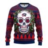 Columbus Blue Jackets Skull Flower Ugly Christmas Sweater, NHL Christmas Sweater