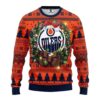 Edmonton Oilers Santa Hat Ugly Christmas Sweater, NHL Christmas Sweater