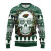 Minnesota Wild Skull Flower Ugly Christmas Sweater, NHL Christmas Sweater