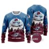 NHL Colorado Avalanche Personalized Name Ugly Christmas Sweater, NHL Christmas Sweater