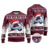 NHL Colorado Avalanche Santa Hat Ugly Christmas Sweater, NHL Christmas Sweater