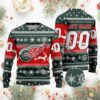 NHL Detroit Red Wings Personalized Name & Number Ugly Christmas Sweater, NHL Christmas Sweater