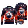 NHL Edmonton Oilers Personalized Santa Hat Ugly Christmas Sweater, NHL Christmas Sweater