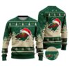 NHL Minnesota Wild Santa Hat Ugly Christmas Sweater, NHL Christmas Sweater