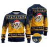 NHL Nashville Predators Santa Hat Ugly Christmas Sweater, NHL Christmas Sweater