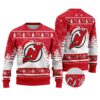 NHL New Jersey Devils Santa Hat Ugly Christmas Sweater, NHL Christmas Sweater