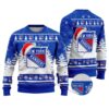 NHL New York Rangers Santa Hat Ugly Christmas Sweater, NHL Christmas Sweater