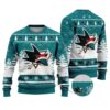NHL San Jose Sharks Santa Hat Ugly Christmas Sweater, NHL Christmas Sweater