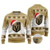NHL Vegas Golden Knights Santa Hat Ugly Christmas Sweater, NHL Christmas Sweater