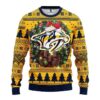 Nashville Predators Santa Hat Ugly Christmas Sweater, NHL Christmas Sweater