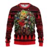 New Jersey Devils Groot Hug Ugly Christmas Sweater, NHL Christmas Sweater
