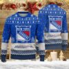 New York Rangers Big Logo Ugly Christmas Sweater, NHL Christmas Sweater