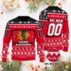 Nhl Chicago Blackhawks Personalized Custom Ugly Christmas Sweater, NHL Christmas Sweater